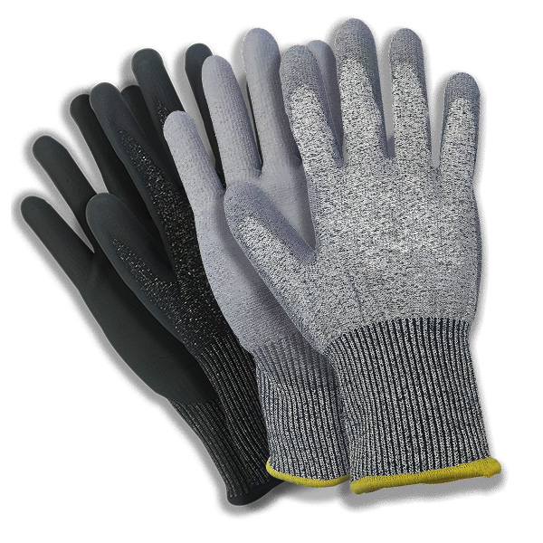 GV-01XL 特大尺寸不含乳膠的PU皮手套(黑色、灰色)